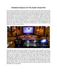 Detailed Analysis On The Audio Visual Hire.docx